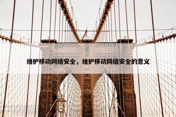 维护移动网络安全，维护移动网络安全的意义