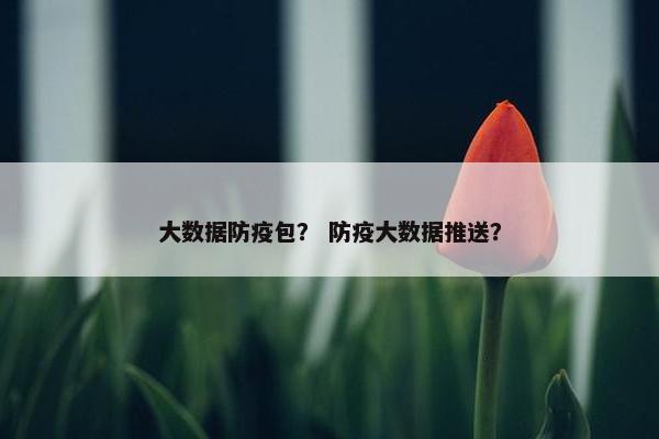 大数据防疫包? 防疫大数据推送? 大数据防疫包? 防疫大数据推送?