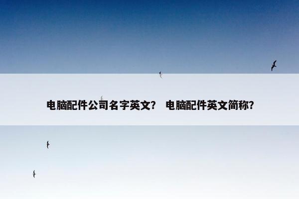 电脑配件公司名字英文? 电脑配件英文简称? 电脑配件公司名字英文? 电脑配件英文简称?
