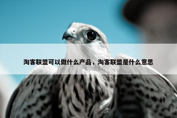 淘客联盟可以做什么产品，淘客联盟是什么意思