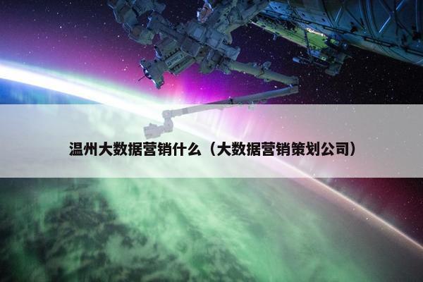 温州大数据营销什么(大数据营销策划公司) 温州大数据营销什么(大数据营销策划公司)
