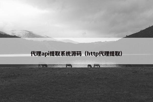 代理api提取系统源码(http代理提取)
