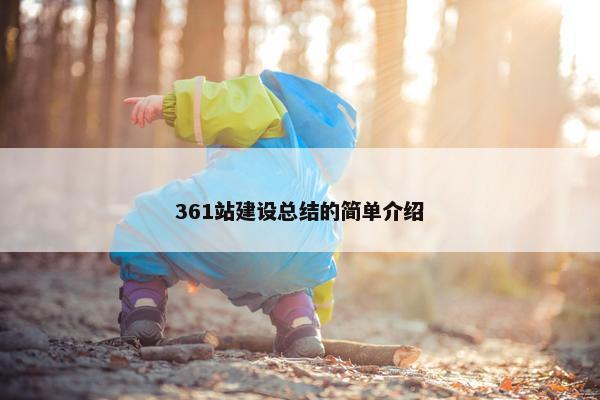 361站建设总结的简单介绍