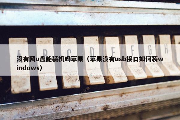 没有网u盘能装机吗苹果(苹果没有usb接口如何装windows)