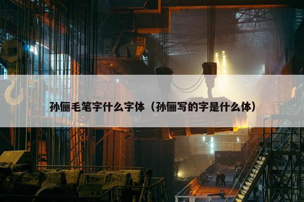 孙俪毛笔字什么字体(孙俪写的字是什么体)