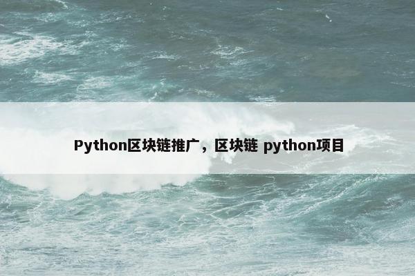 Python区块链推广,区块链 python项目