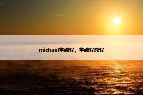 michael学编程，学编程教程