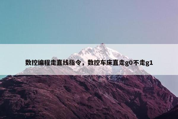 数控编程走直线指令,数控车床直走g0不走g1
