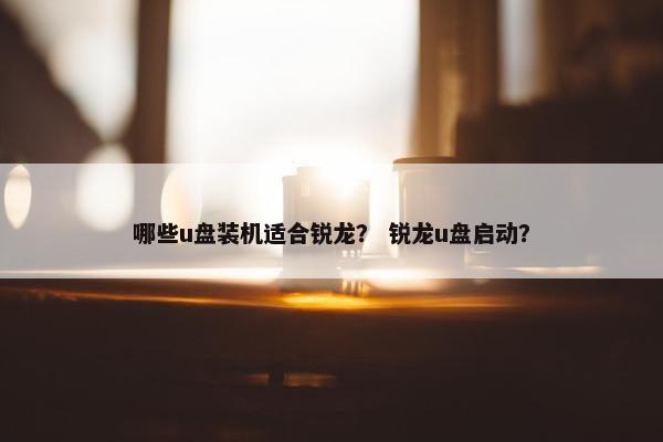 哪些u盘装机适合锐龙？ 锐龙u盘启动？