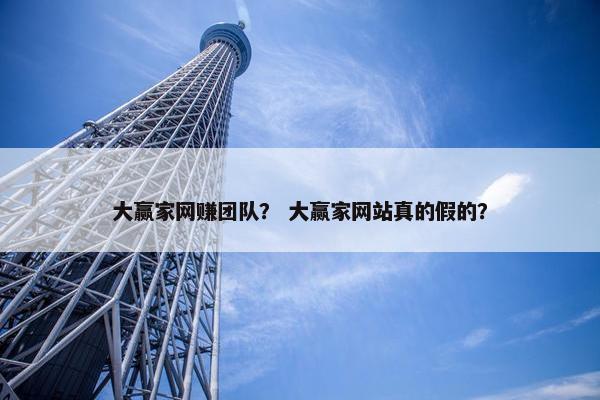 大赢家网赚团队? 大赢家网站真的假的? 大赢家网赚团队? 大赢家网站真的假的?