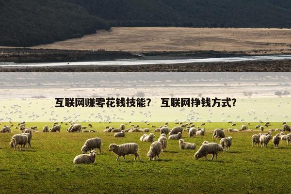 互联网赚零花钱技能？ 互联网挣钱方式？