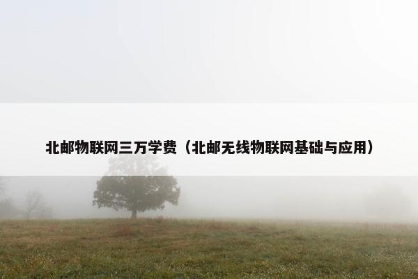 北邮物联网三万学费（北邮无线物联网基础与应用）