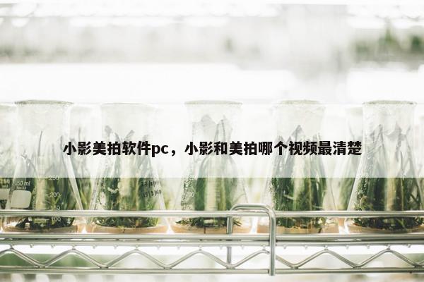 小影美拍软件pc，小影和美拍哪个视频最清楚