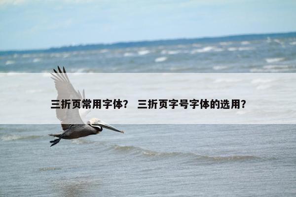 三折页常用字体？ 三折页字号字体的选用？