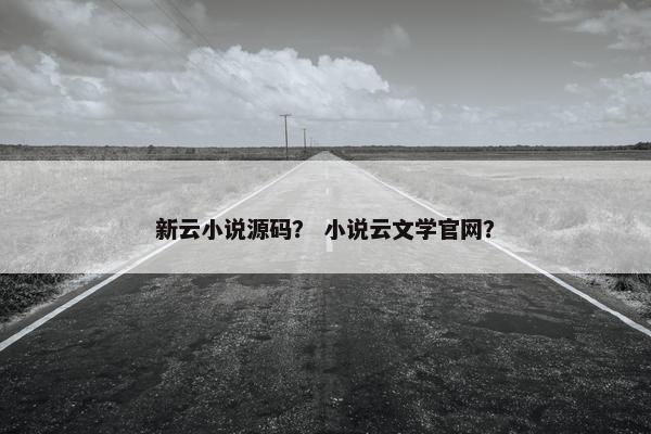 新云小说源码？ 小说云文学官网？