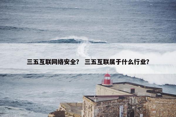 三五互联网络安全? 三五互联属于什么行业?