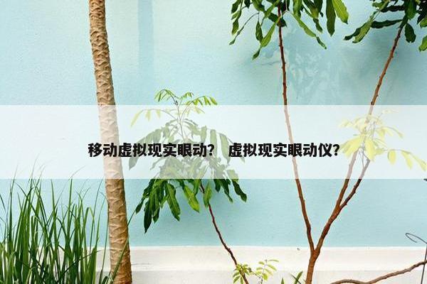移动虚拟现实眼动? 虚拟现实眼动仪?