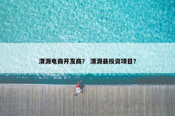 渭源电商开发商？ 渭源县投资项目？