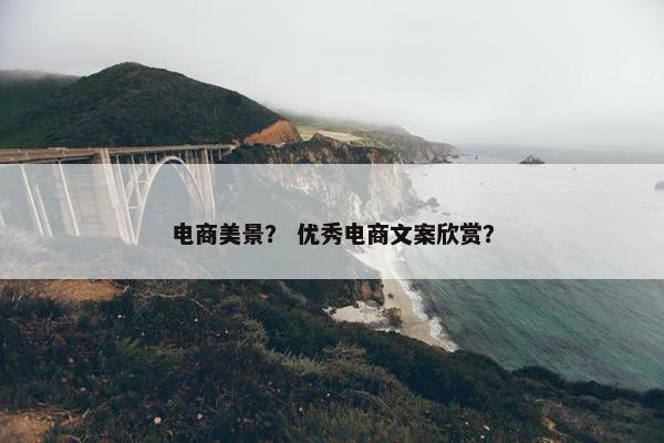 电商美景？ 优秀电商文案欣赏？