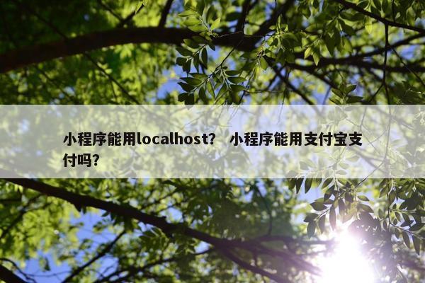 小程序能用localhost？ 小程序能用支付宝支付吗？