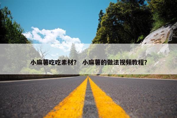 小麻薯吃吃素材？ 小麻薯的做法视频教程？