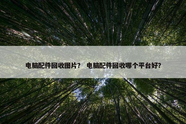电脑配件回收图片？ 电脑配件回收哪个平台好？