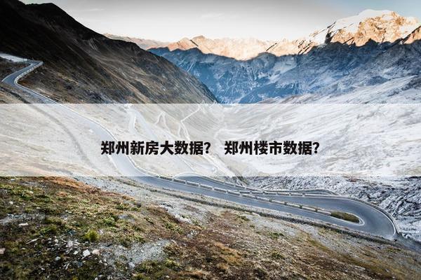 郑州新房大数据? 郑州楼市数据? 郑州新房大数据? 郑州楼市数据?