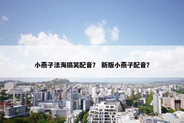 小燕子法海搞笑配音？ 新版小燕子配音？