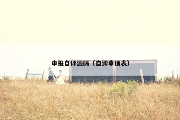申报自评源码(自评申请表) 申报自评源码(自评申请表)