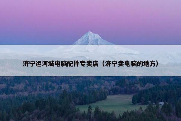 济宁运河城电脑配件专卖店（济宁卖电脑的地方）