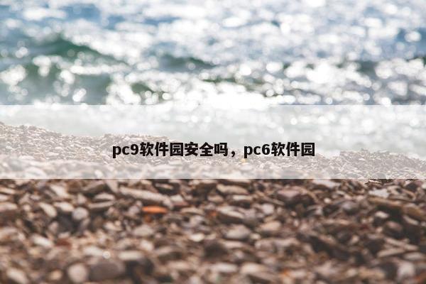 pc9软件园安全吗，pc6软件园
