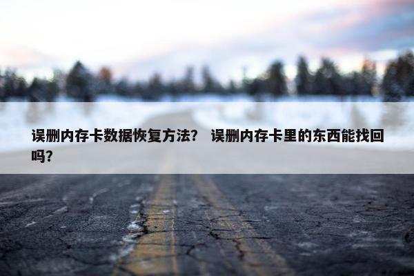 误删内存卡数据恢复方法？ 误删内存卡里的东西能找回吗？