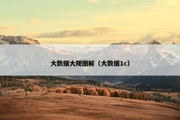 大数据大规图解（大数据1c）