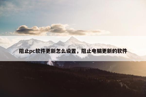 阻止pc软件更新怎么设置,阻止电脑更新的软件 阻止pc软件更新怎么设置,阻止电脑更新的软件