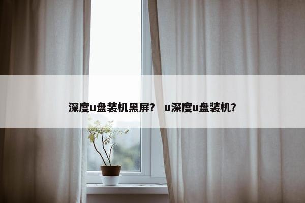 深度u盘装机黑屏? u深度u盘装机?
