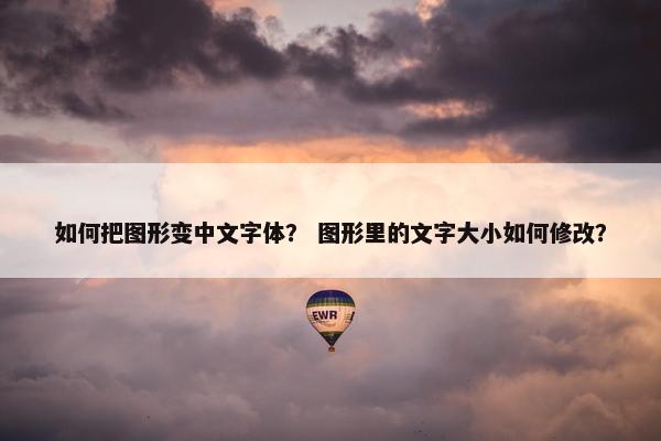 如何把图形变中文字体？ 图形里的文字大小如何修改？