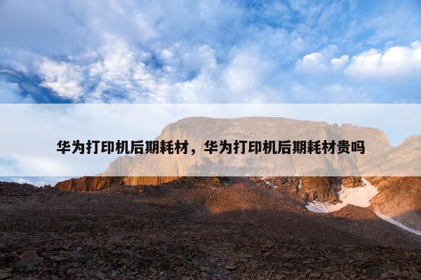 华为打印机后期耗材,华为打印机后期耗材贵吗