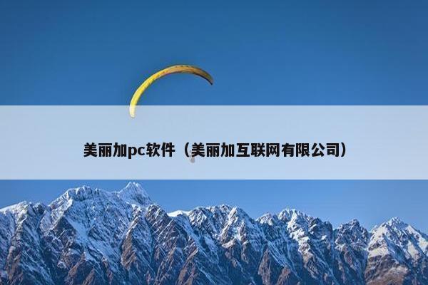 美丽加pc软件（美丽加互联网有限公司）