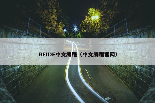 REIDE中文编程（中文编程官网）
