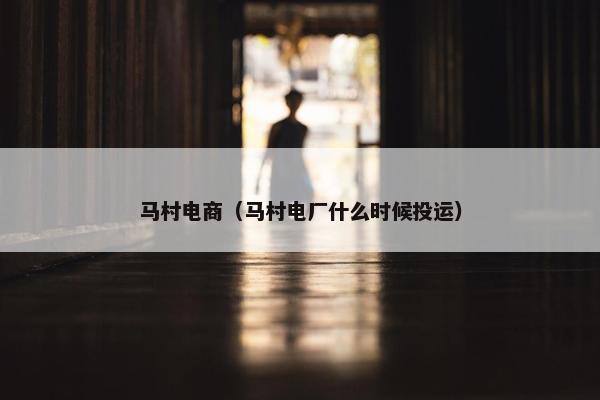 马村电商（马村电厂什么时候投运）