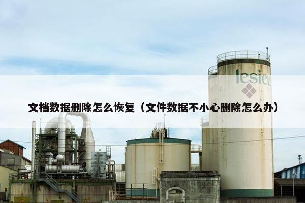 文档数据删除怎么恢复(文件数据不小心删除怎么办)
