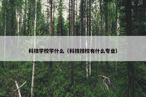 科技学校学什么(科技技校有什么专业)