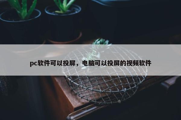 pc软件可以投屏,电脑可以投屏的视频软件