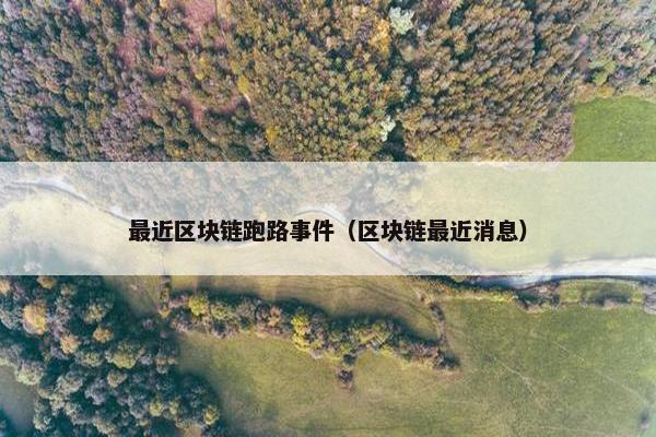 最近区块链跑路事件(区块链最近消息)