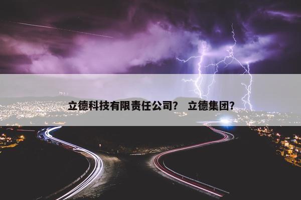 立德科技有限责任公司? 立德集团?