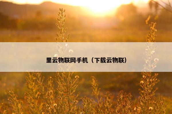 里云物联网手机(下载云物联)