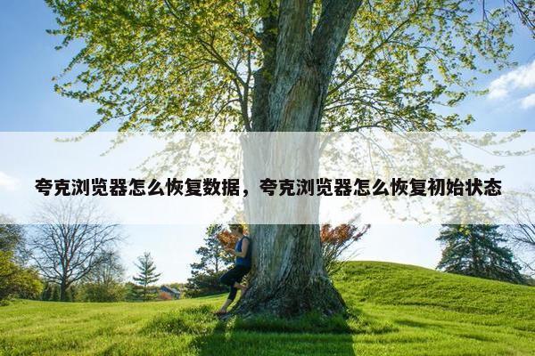 夸克浏览器怎么恢复数据,夸克浏览器怎么恢复初始状态 夸克浏览器怎么恢复数据,夸克浏览器怎么恢复初始状态