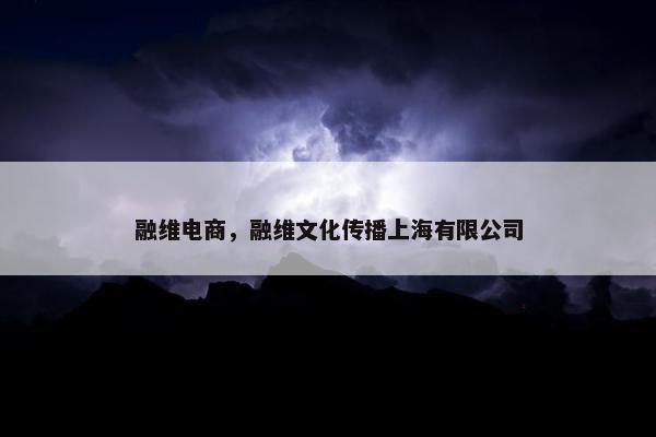 融维电商,融维文化传播上海有限公司