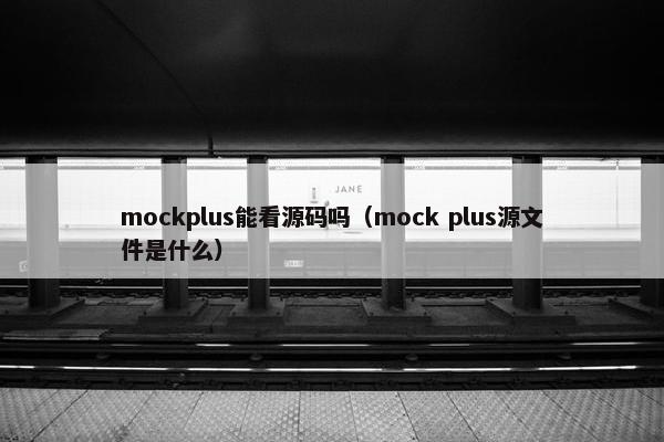 mockplus能看源码吗(mock plus源文件是什么)