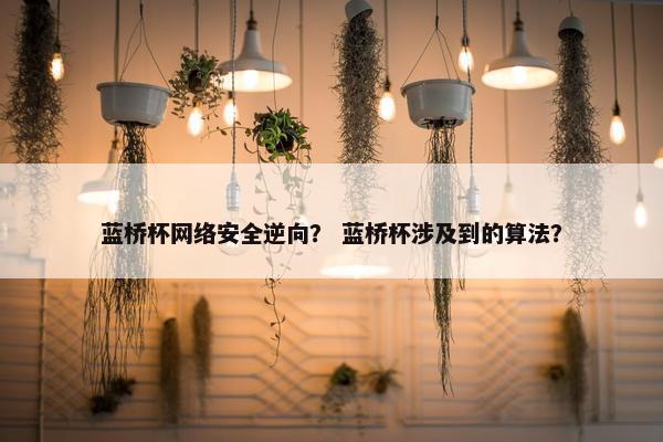 蓝桥杯网络安全逆向? 蓝桥杯涉及到的算法?